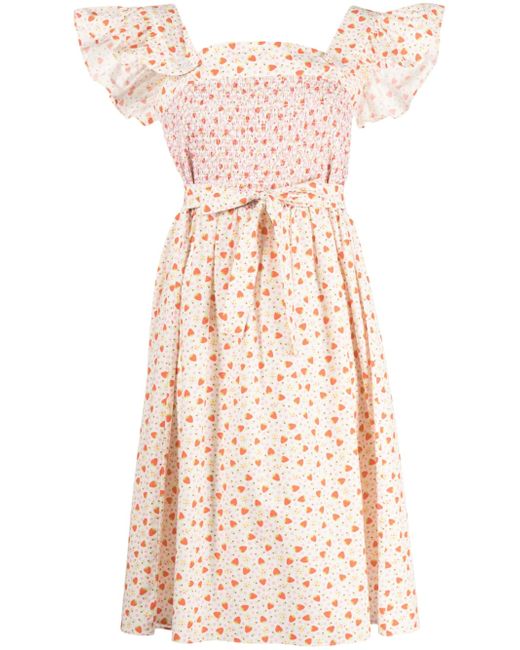 Batsheva strawberry-print cotton dress