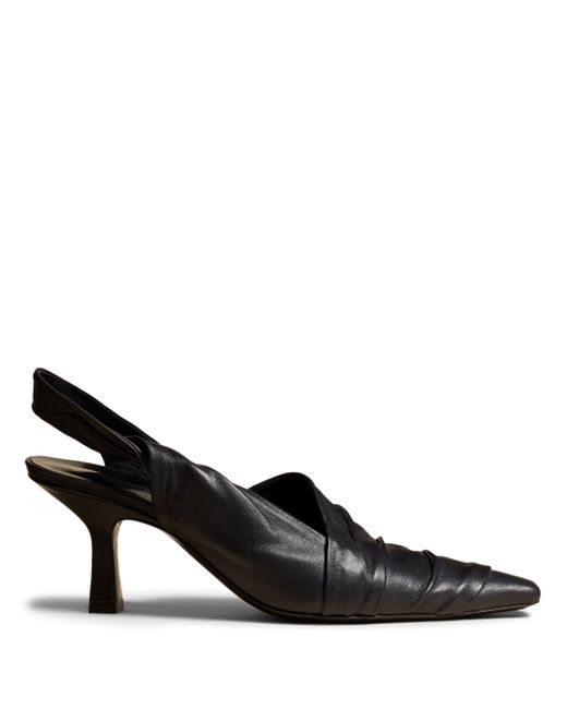 Khaite Water pointed-toe leather pumps