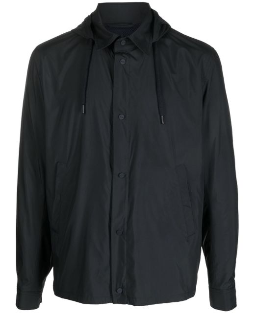 Herno collared hooded jacket