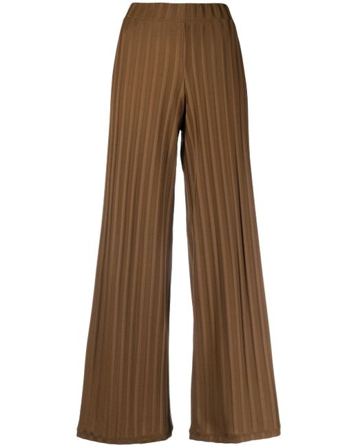 Viktor & Rolf ribbed-knit wide-leg trousers