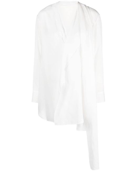 Yohji Yamamoto asymmetric long-sleeve blouse