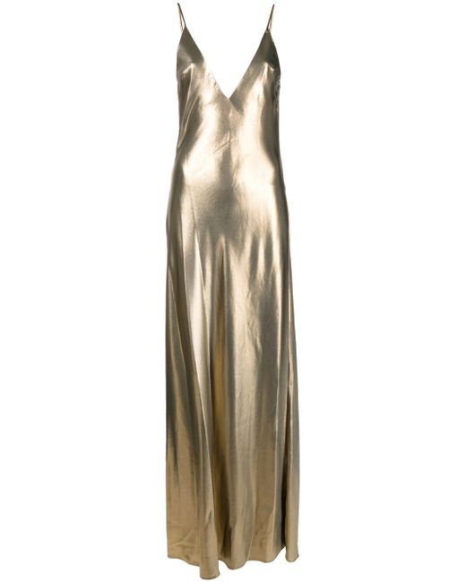Galvan V-neck silk gown