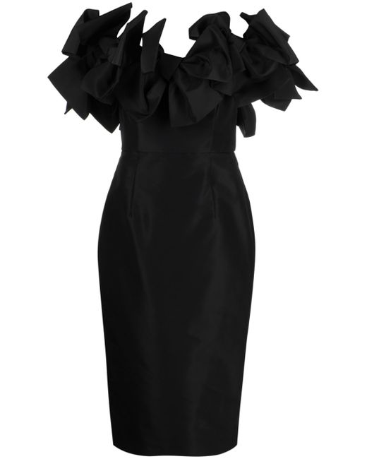 Carolina Herrera bow-detail strapless midi dress