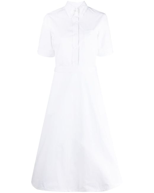 Thom Browne A-line cotton shirt dress