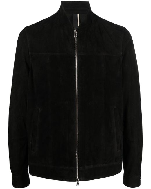 Low Brand zip-up suede jacket