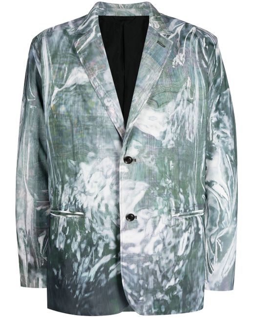 Doublet abstract-print single-breasted blazer