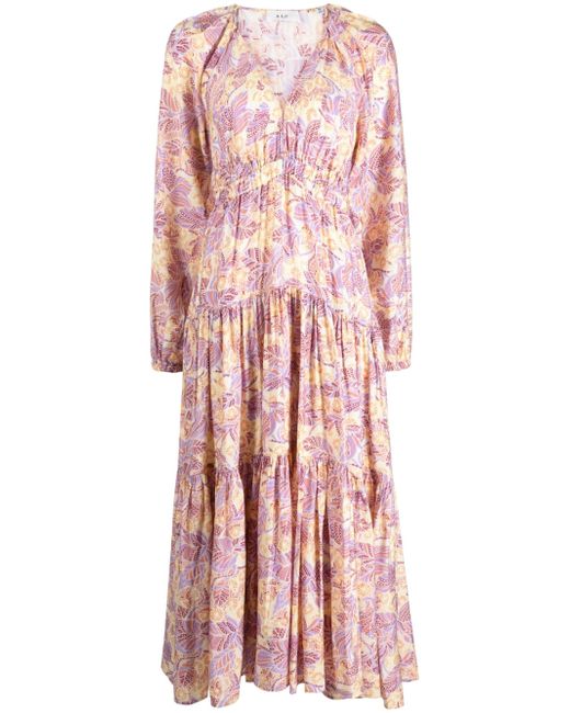 A.L.C. Iman floral-print ruffled dress