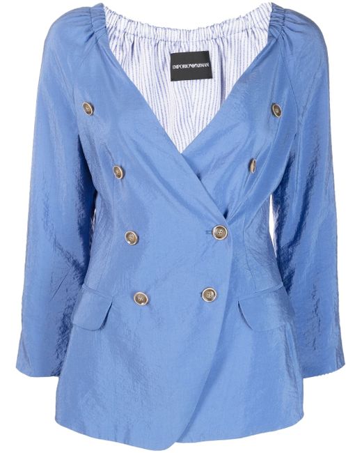 Emporio Armani double-breasted silk jacket