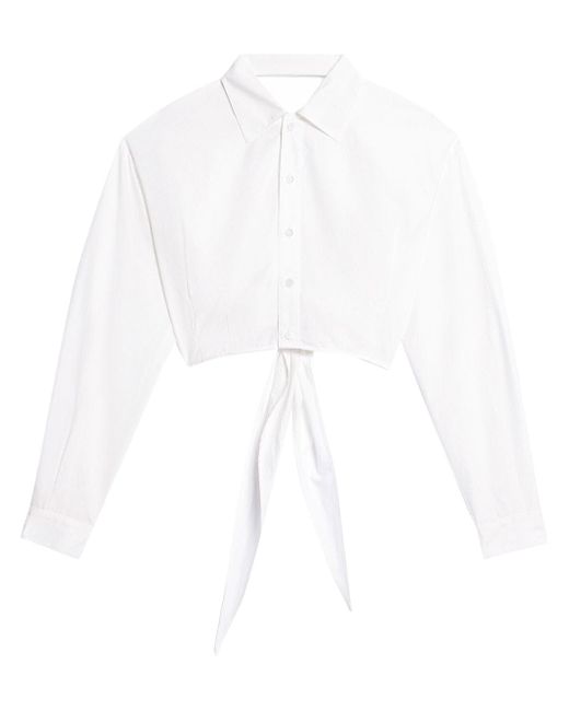 AMI Alexandre Mattiussi tied front cropped shirt