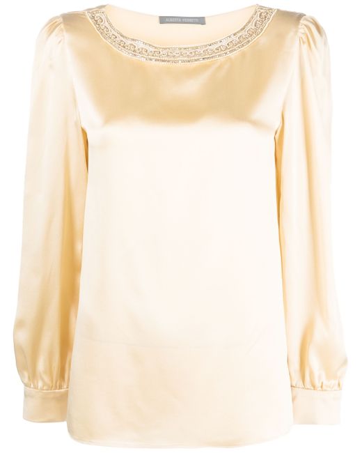 Alberta Ferretti silk long-sleeved blouse