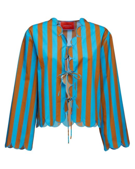 La Double J. vertical-stripe jacket