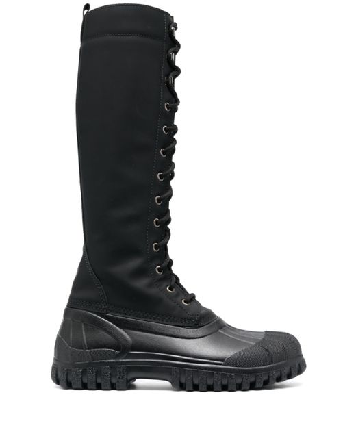 Rains thigh-length lace-up boots