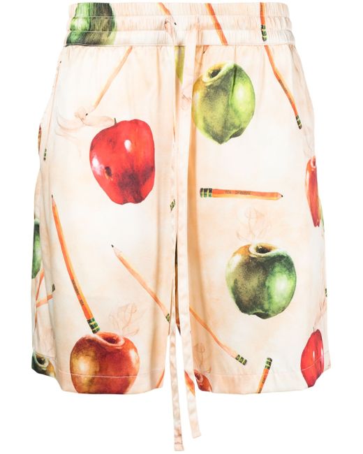 Nahmias fruit-print silk shorts