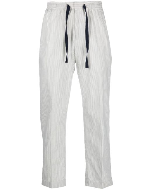 Officine Generale pinstriped tapered drawstring trousers