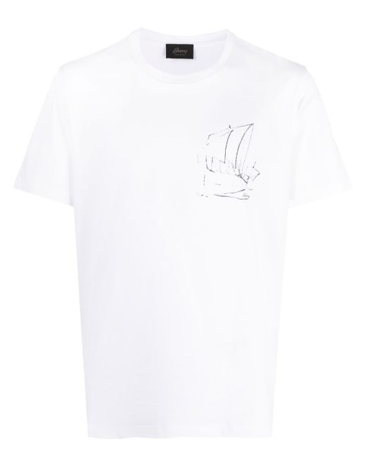 Brioni graphic-print cotton T-shirt