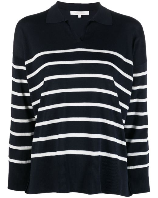 Antonelli long-sleeve striped knitted top