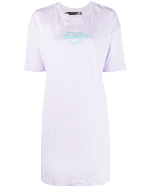 Love Moschino logo-print cotton T-shirt dress