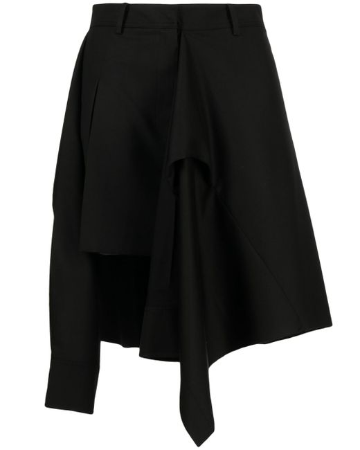 Goen.J layered asymmetric skirt