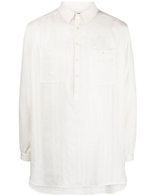 Saint Laurent striped classic-collar shirt