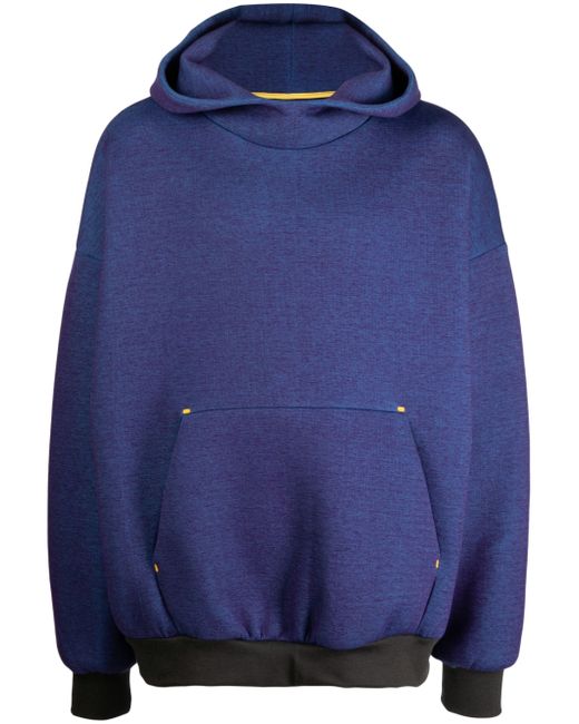 Fumito Ganryu chambray cotton-blend hoodie