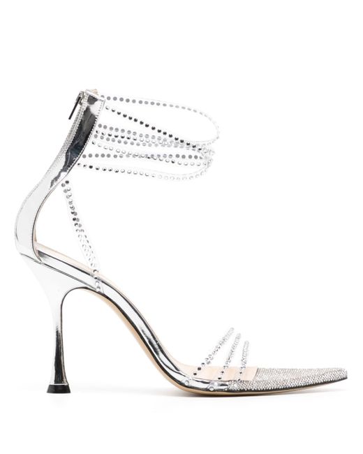 Mach & Mach crystal-embellished strappy 90mm sandals