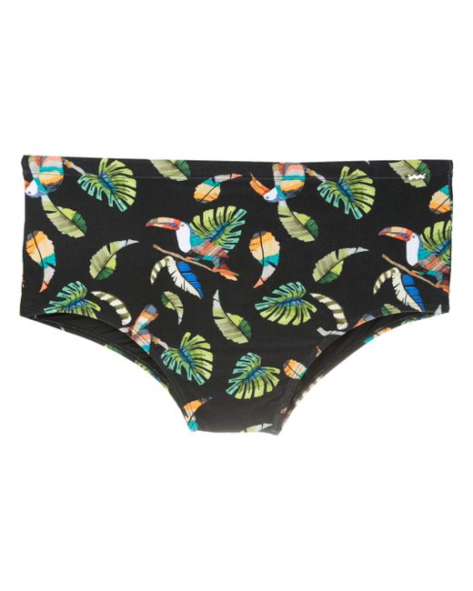 Amir Slama tropical-print swim trunks