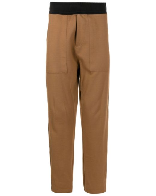 Osklen contrasting-waistband jersey trousers