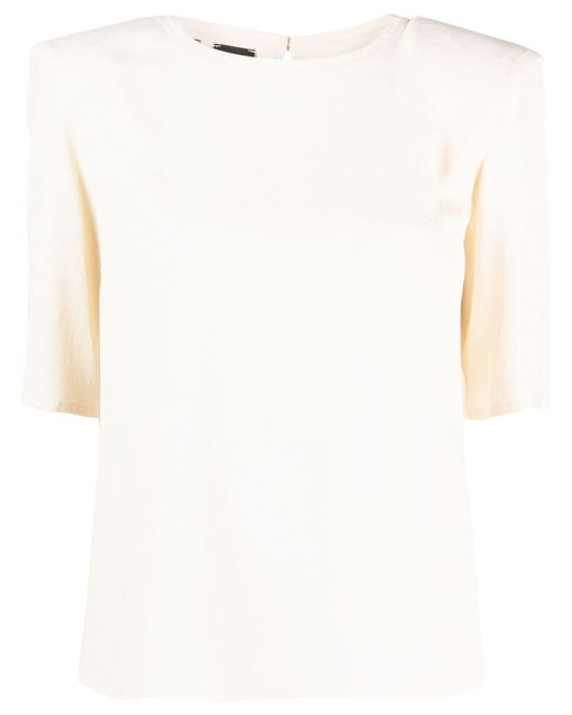 Pinko round-neck short-sleeve blouse