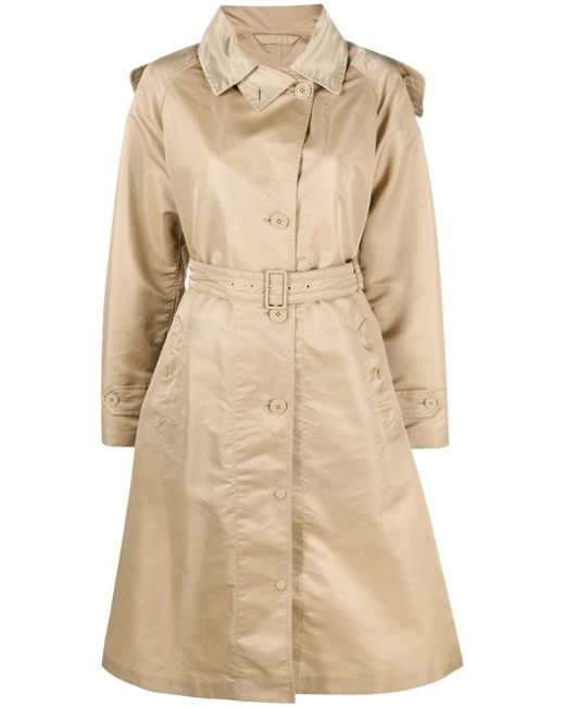 Moncler hooded belted trench coat