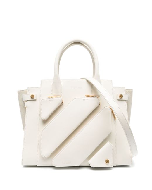 Off-White large City leather tote bag