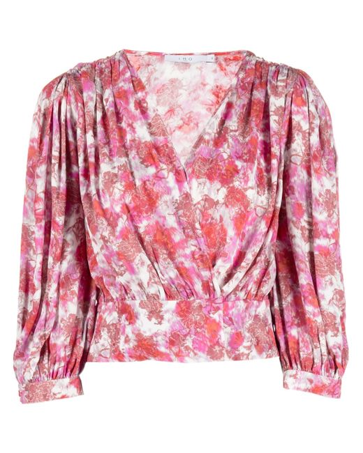 Iro floral-print wrap blouse