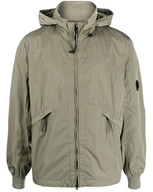 CP Company concealed-hood zip-up jacket