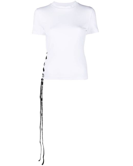 Versace Jeans Couture lace-up cotton T-shirt
