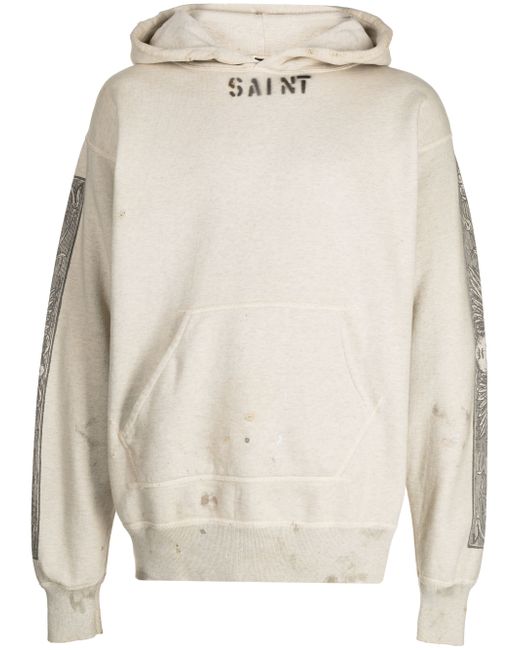 Saint Mxxxxxx graphic-print cotton hoodie