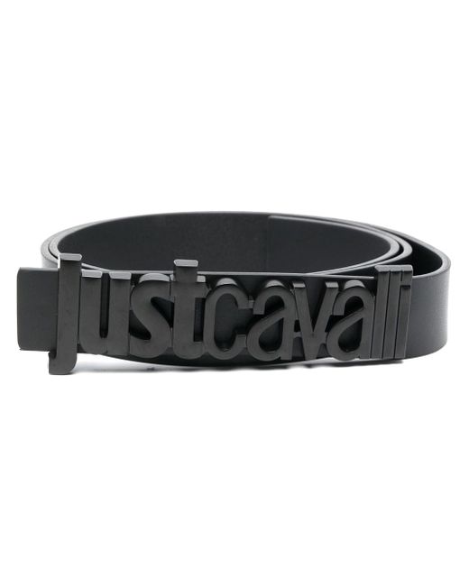 Just Cavalli logo-print buckle belt
