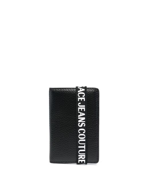 Versace Jeans Couture logo-lettering bi-fold leather wallet