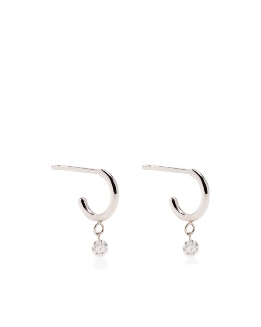 The Alkemistry 18kt white gold diamond hoop earrings