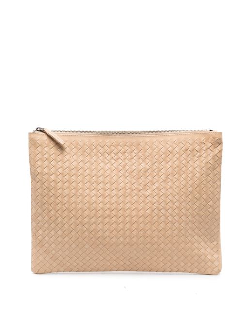 Dragon Diffusion woven leather clutch bag