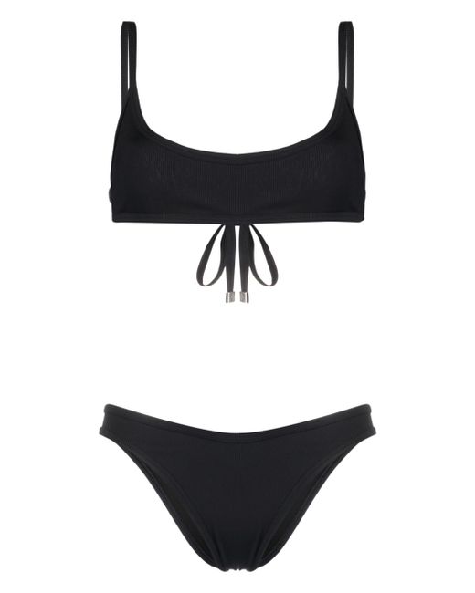Attico fine-ribbed bikini set