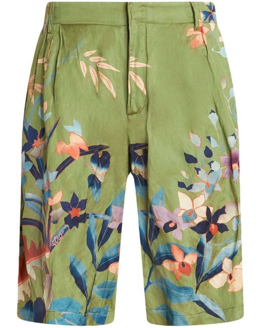 Etro floral-print deck shorts