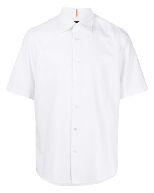 Boss short-sleeved cotton shirt