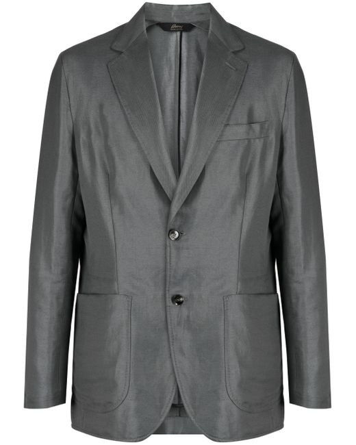 Brioni single-breasted linen-blend tailored jacket