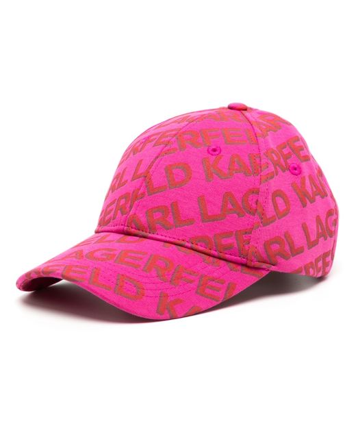 Karl Lagerfeld logo-print baseball cap
