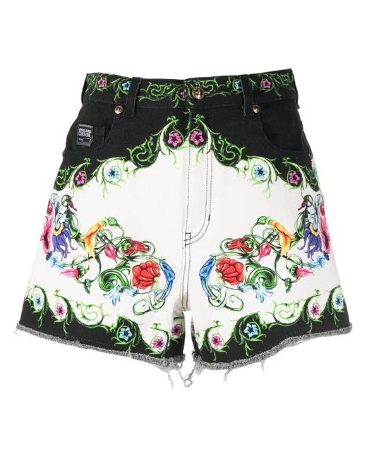 Versace Jeans Couture baroque-print short shorts
