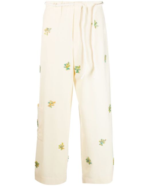 Bonsai applique-detail drawstring-fastening trousers