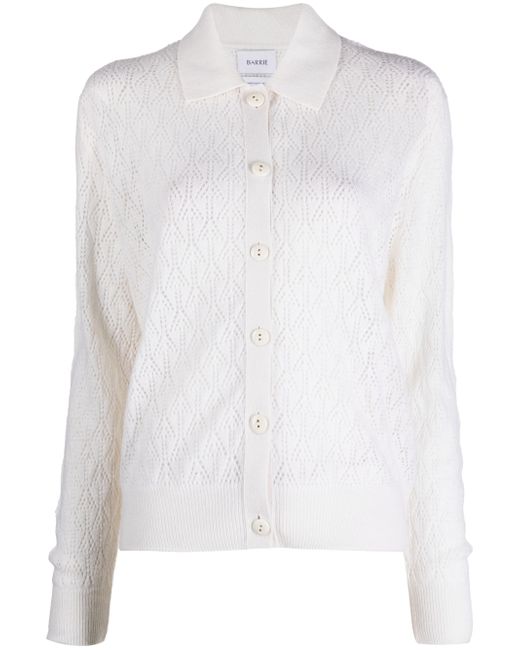 Barrie open-knit buttoned cardigan