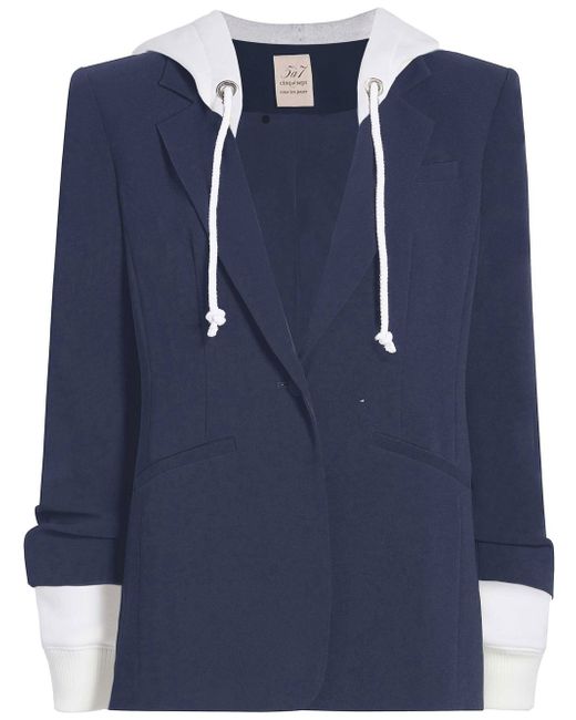 Cinq a Sept hooded single-breasted blazer