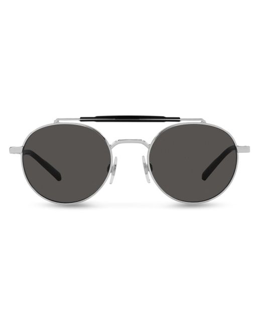Dolce & Gabbana Diagonal Cut pilot-frame sunglasses