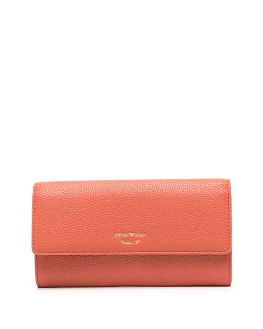 Emporio Armani logo print leather purse
