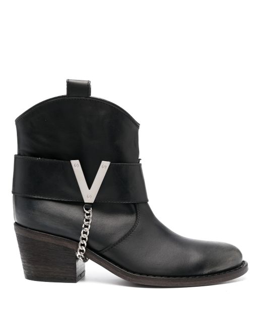 Via Roma 15 70mm leather ankle boots